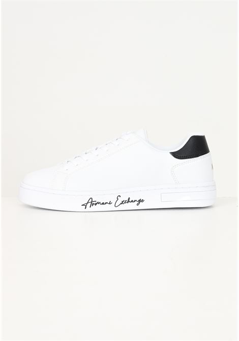 Sneakers bianche da donna con logo lettering stampato ARMANI EXCHANGE | XDX164XV890U275